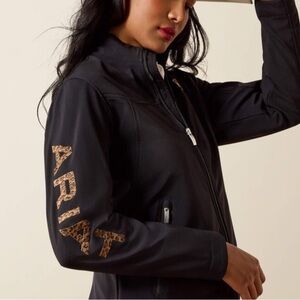 Ariat Women's Black Jacket with Leopard Print Accents